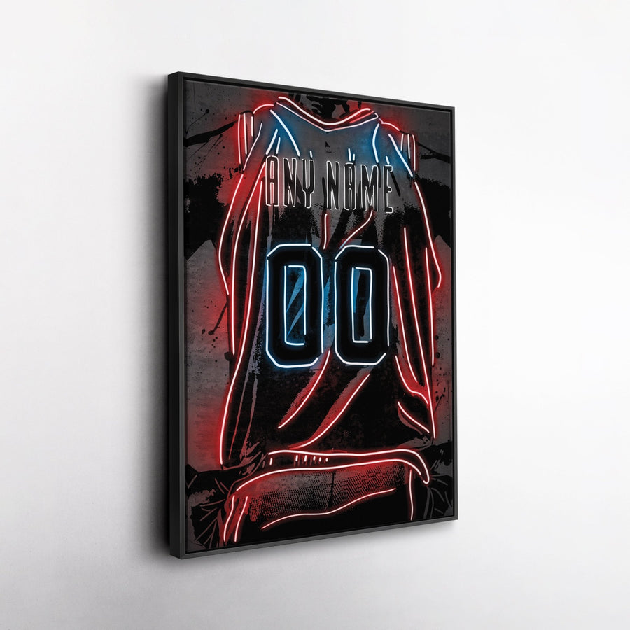 Washington Wizards Custom Jersey Canvas | Neon Wall Art - CanvasNeon