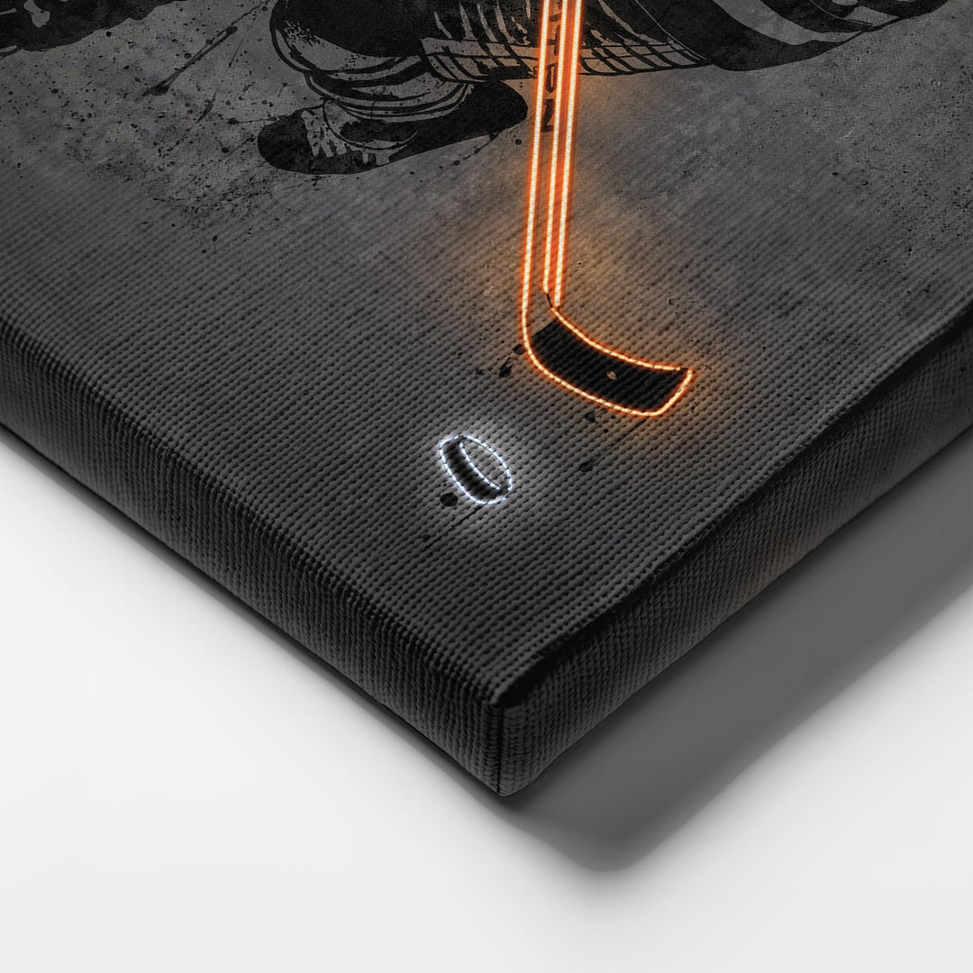 Wayne Gretzky Neon Canvas Art | Modern Wall Decor for Oilers Fans - CanvasNeon