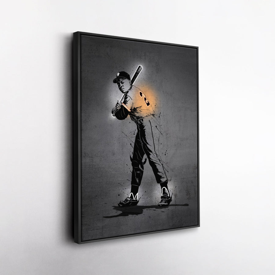 Willie Mays Neon Canvas Art | Modern Wall Decor for Giants Fans - CanvasNeon