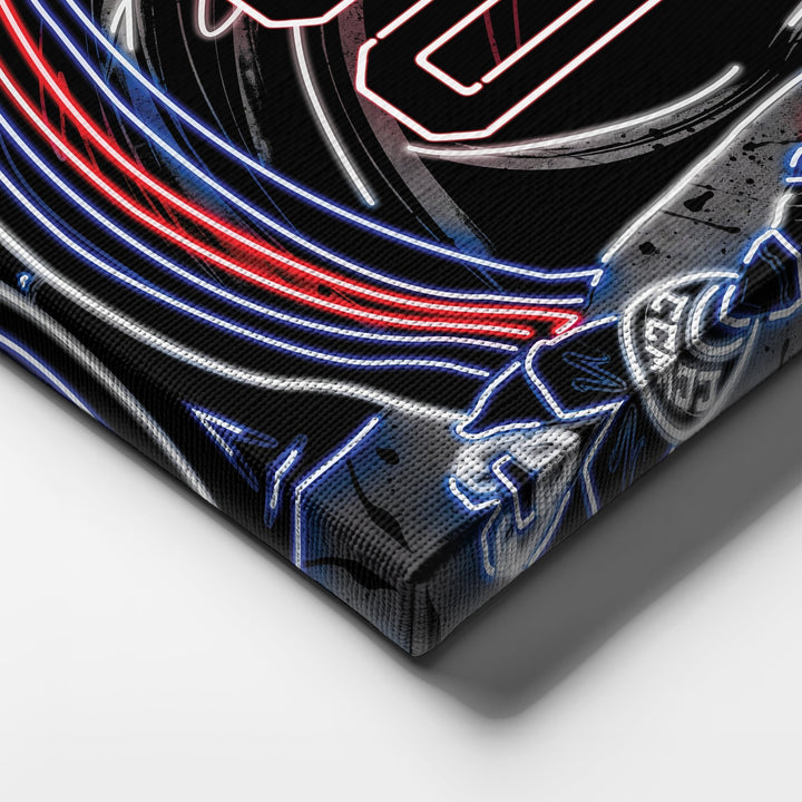 Winnipeg Jets Custom Jersey Canvas | Neon Wall Art - CanvasNeon