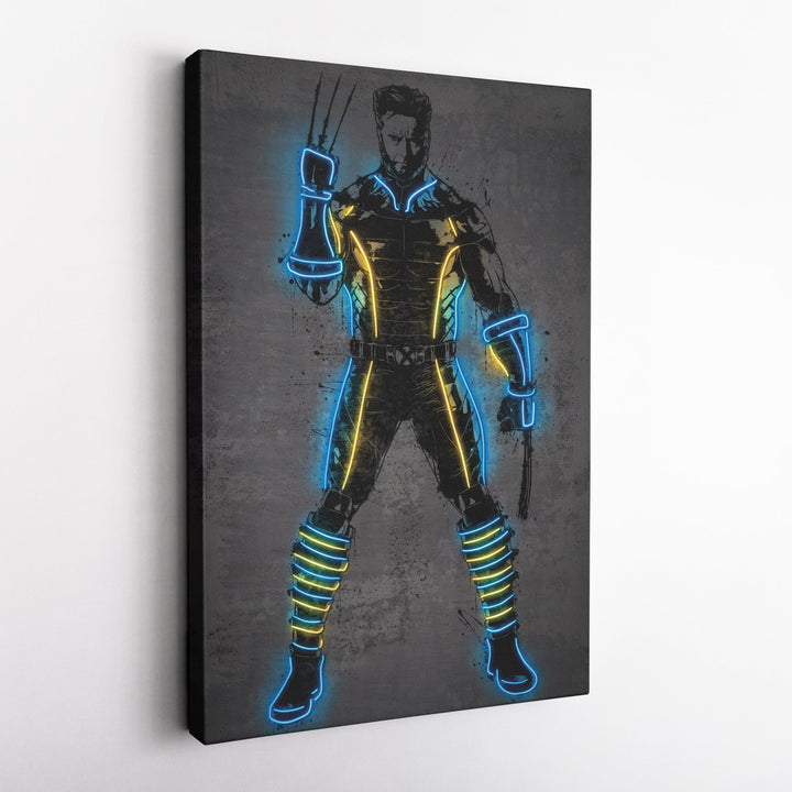 Wolverine Canvas | Marvel Neon Wall Art - CanvasNeon