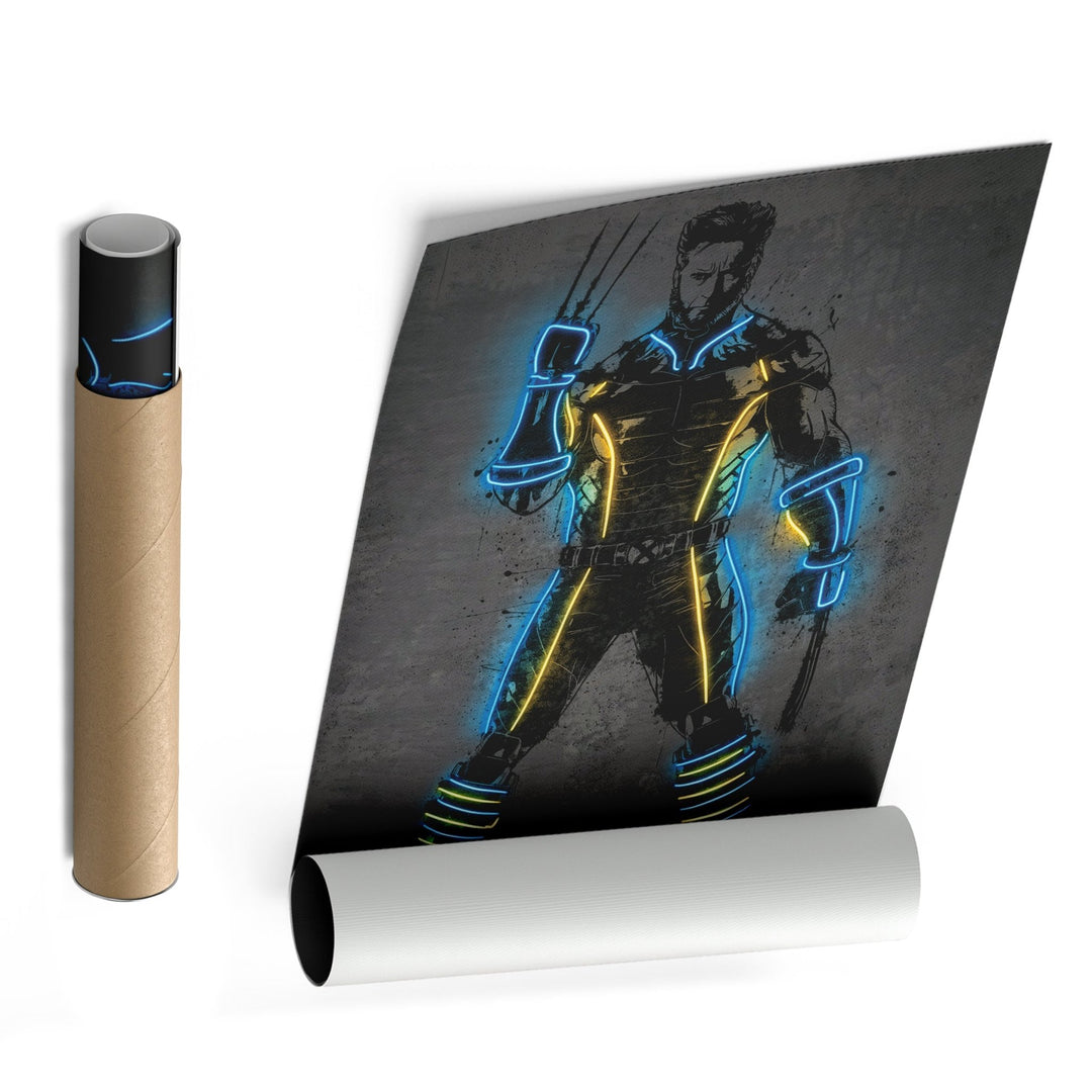Wolverine Canvas | Marvel Neon Wall Art - CanvasNeon