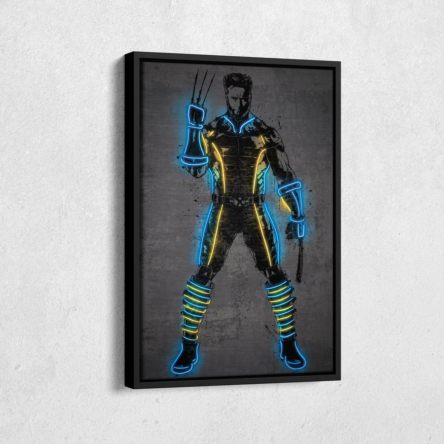 Wolverine Canvas | Marvel Neon Wall Art - CanvasNeon