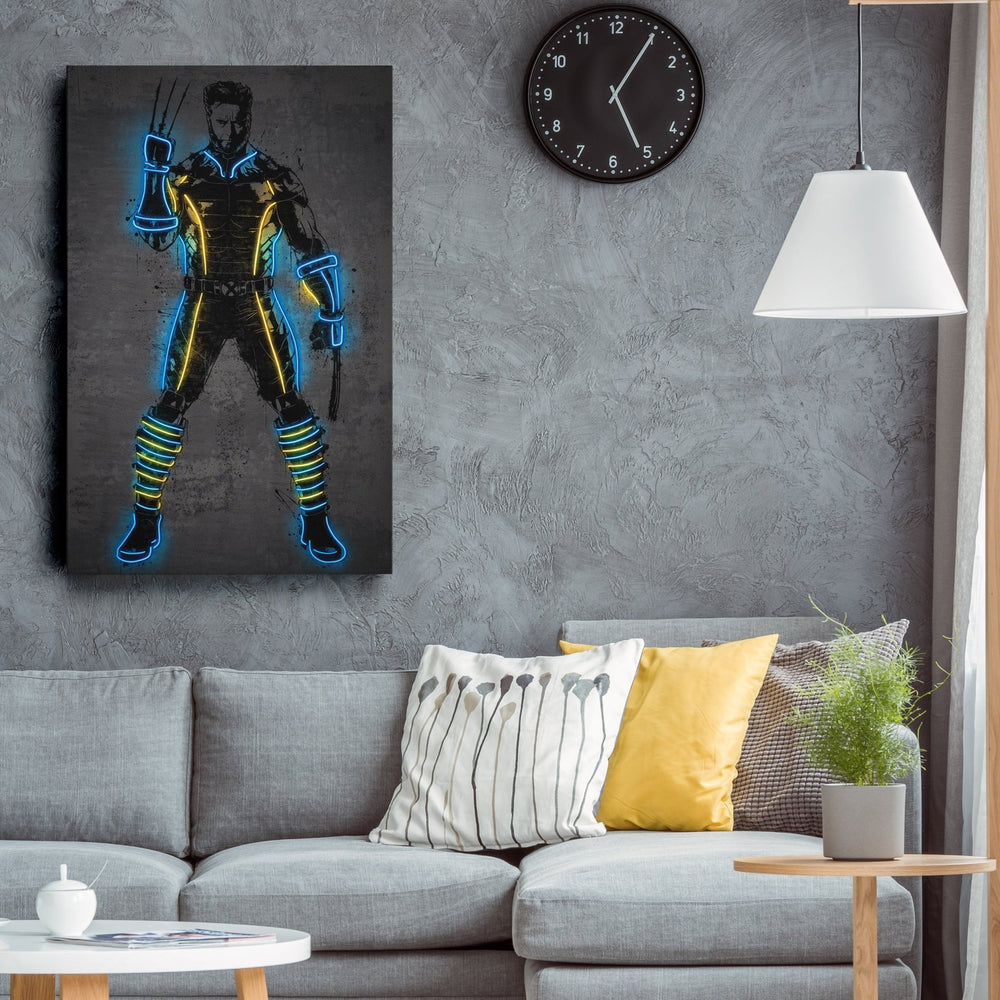 Wolverine Canvas | Marvel Neon Wall Art - CanvasNeon