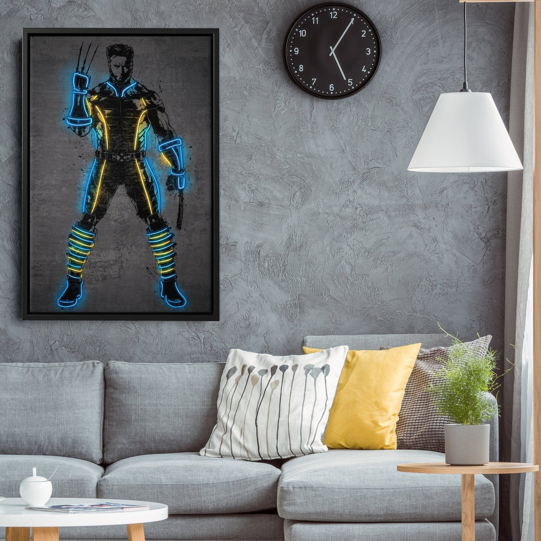 Wolverine Canvas | Marvel Neon Wall Art - CanvasNeon