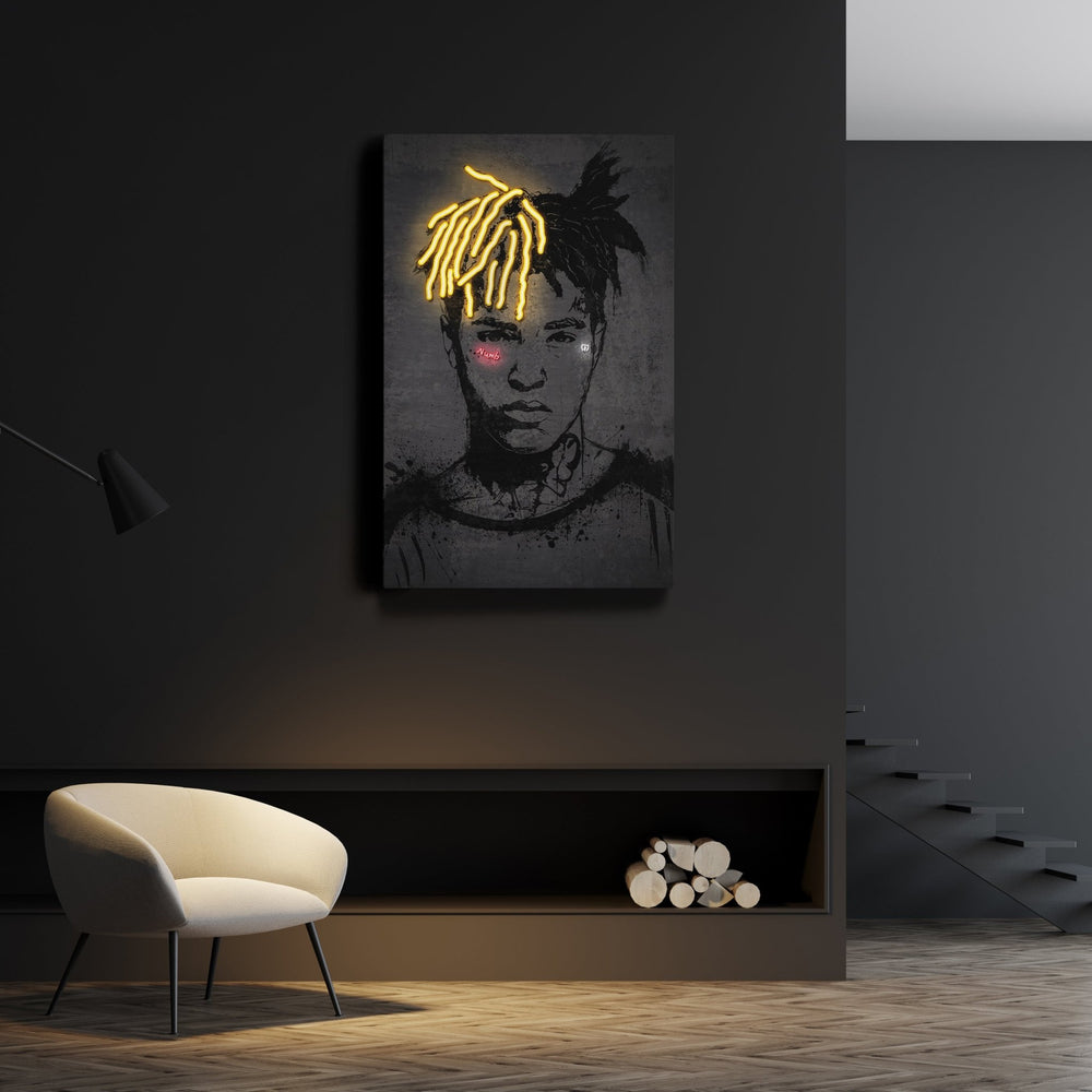 XXXTentacion Neon Canvas Art | Music Wall Decor - CanvasNeon