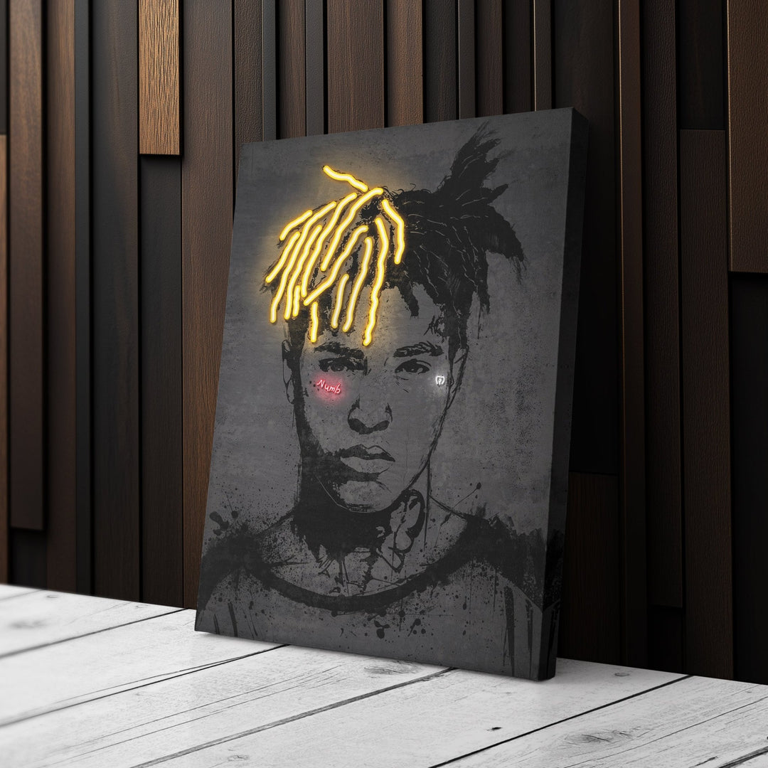 XXXTentacion Neon Canvas Art | Music Wall Decor - CanvasNeon