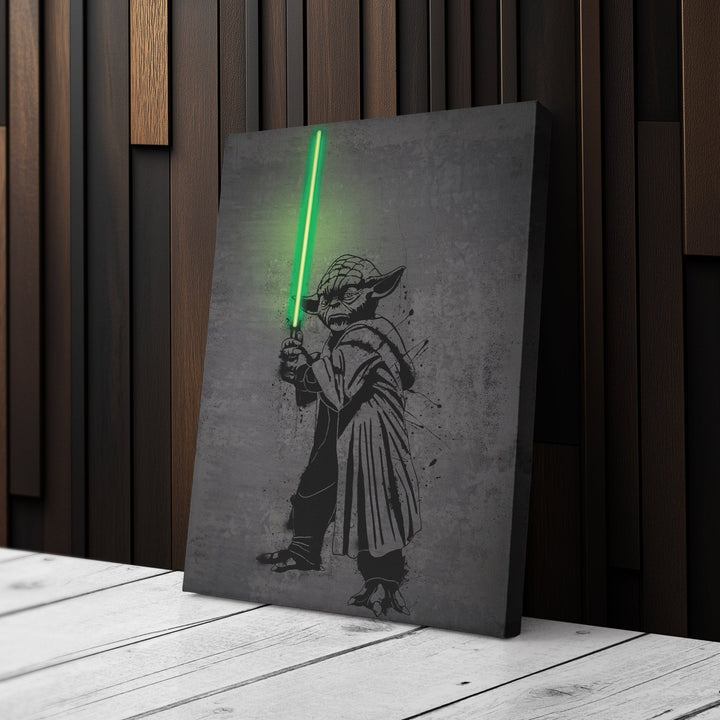 Yoda Canvas | Star Wars Neon Wall Art - CanvasNeon