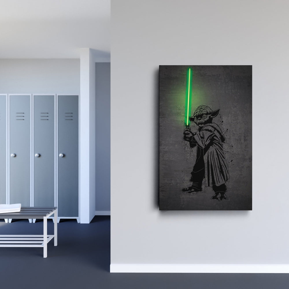 Yoda Canvas | Star Wars Neon Wall Art - CanvasNeon