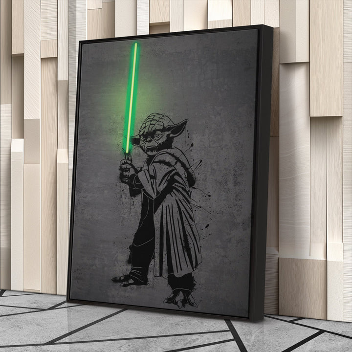 Yoda Canvas | Star Wars Neon Wall Art - CanvasNeon