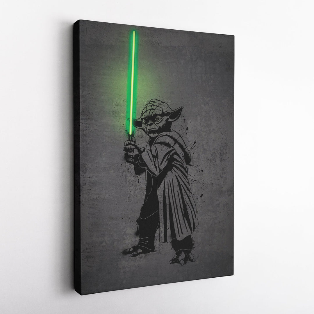 Yoda Canvas | Star Wars Neon Wall Art - CanvasNeon