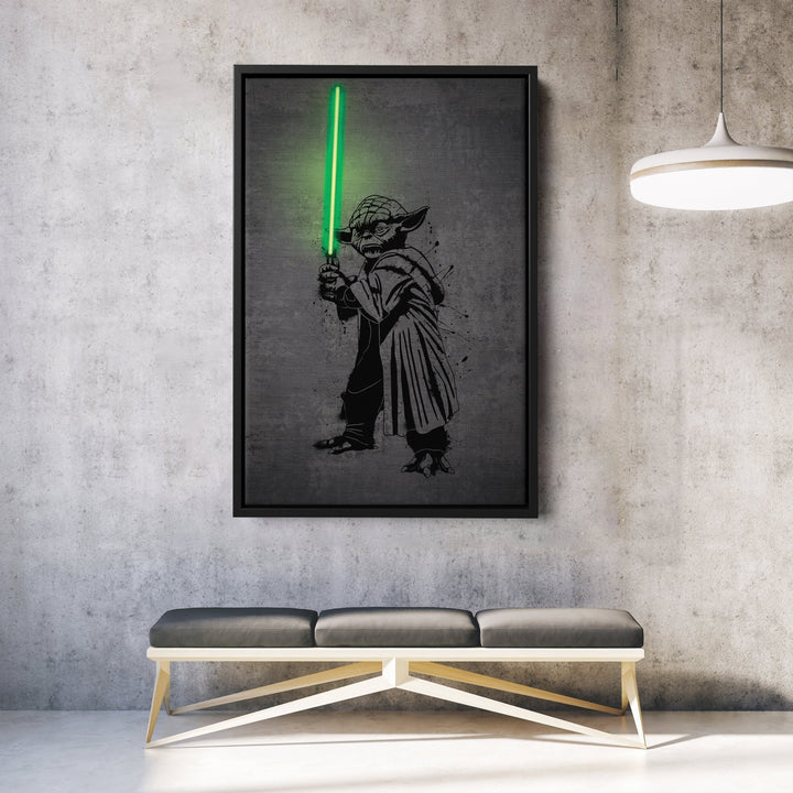 Yoda Canvas | Star Wars Neon Wall Art - CanvasNeon