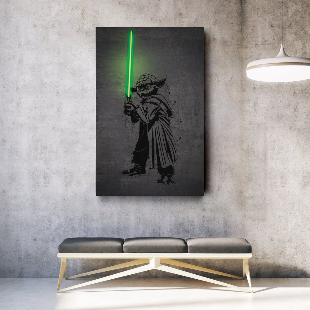 Yoda Canvas | Star Wars Neon Wall Art - CanvasNeon