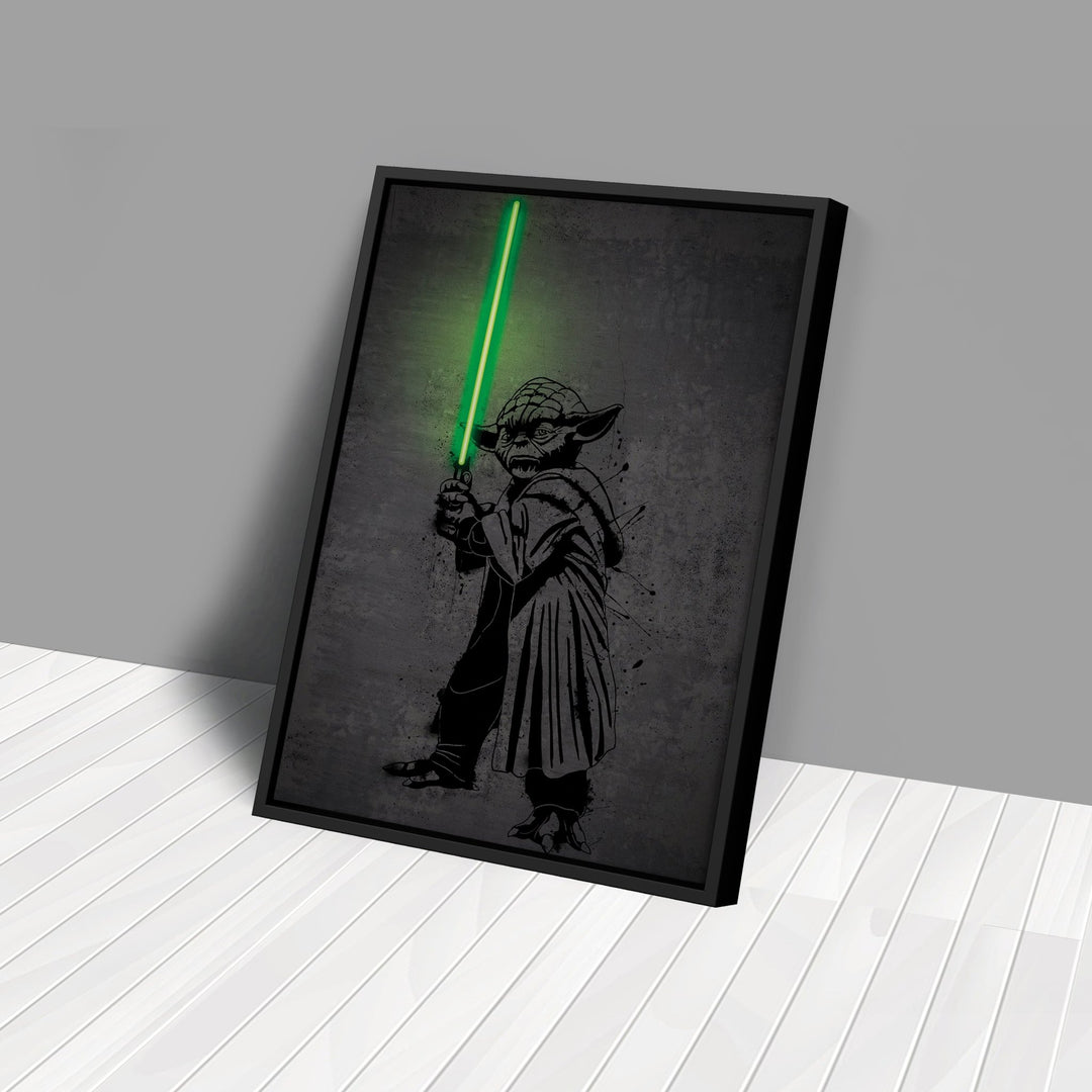 Yoda Canvas | Star Wars Neon Wall Art - CanvasNeon