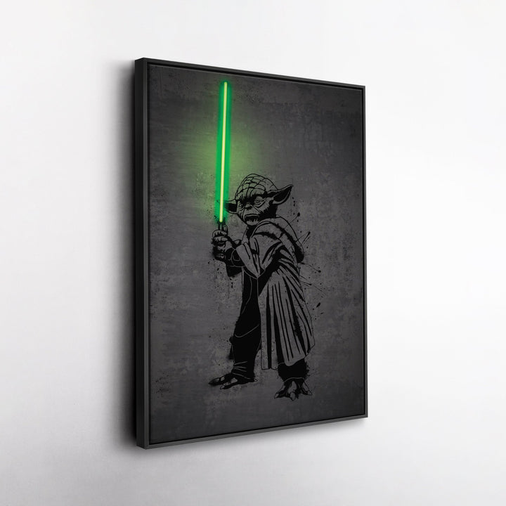 Yoda Canvas | Star Wars Neon Wall Art - CanvasNeon
