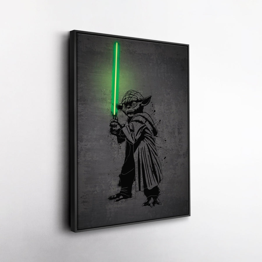 Yoda Canvas | Star Wars Neon Wall Art - CanvasNeon