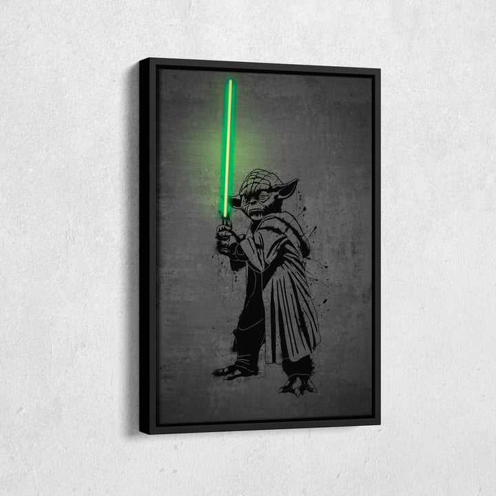 Yoda Canvas | Star Wars Neon Wall Art - CanvasNeon